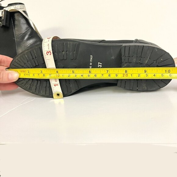 Fabianelli Black Leather Quilted Stretch Chelsea Ankle Boot Sz 37 - Picture 13 of 13